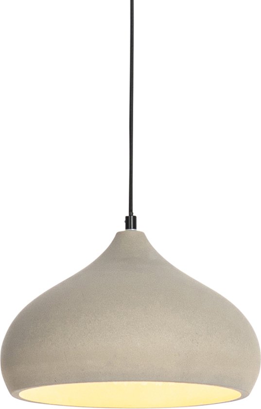 QAZQA nick - Moderne Hanglamp - 1 lichts - Ø 29 cm - Grijs - Industrieel - Woonkamer | Slaapkamer | Keuken