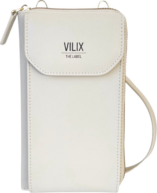 Vilix The Label - Nova tasje - portemonnee- & telefoontasje in één - vegan - compact - Beige