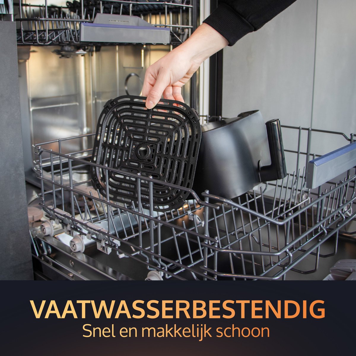 Afbeelding 2 van JAP Appliances Aspire - Airfryer - Inclusief 20 stuks bakpapier - Digitaal Kookboek - Grote XXL Heteluchtfriteuse - PFAS-vrij - Digitaal touchscreen - 1700W