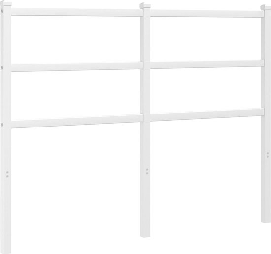 Tête de lit vidaXL - 120 cm - Métal - Wit - Décoration de lit - Tête de lit en métal - Witte