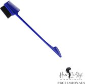 Haar in Stijl® Edge Brush Kam Blauw - Side Burn Brush - Borstel voor babyharen en wenkbrauwen