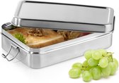 GOURMETmaxx lunchbox click-it 2-delig - 18 x 11 x 5cm - roestvrij staal