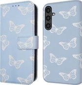 iMoshion Hoesje Geschikt voor Samsung Galaxy S23 FE Hoesje Met Pasjeshouder - iMoshion Design Bookcase smartphone - Blauw / Butterfly