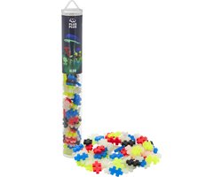 Plus-Plus Glow in the dark Tube 100 delige bouwset - 4282 - Bouwspeelgoed - Constructiespeelgoed - Set met bouwstenen - Vanaf 5 jaar