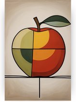 Appel schilderij - Stilleven glas schilderijen - Glas schilderijen keuken - Muurdecoratie modern - Plexiglas schilderijen - Decoratie woonkamer - 100 x 150 cm 5mm