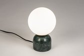 Lumidora Tafellamp 74262 - DEAN - E14 - Wit - Groen - Glas - ⌀ 15 cm