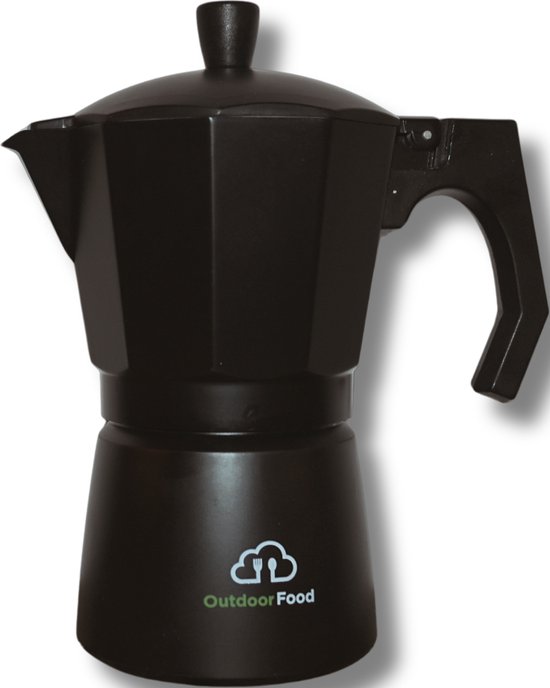 Outdoor Food percolator 6 kops mat zwart
