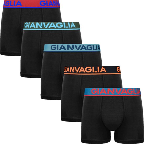 GIANVAGLIA® Deluxe 5-Pack GVG-5010 Heren Katoenen Boxershort M