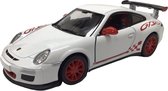 Porsche 911 GT3 RS Wit - Kinsmart 1:36 - Modelauto - Schaalmodel - Modelauto - Miniatuurauto - Miniatuur autos