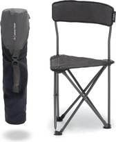 De comfortabele en opvouwbare kruk, licht en compact, ideale stoel voor kamperen, vissen, festival en reizen - klapkruk met rugleuning, licht, gevoerd en tot 130 kg belastbaar
