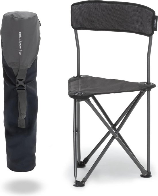 Tabouret De Camping Pliant Portable - Capacité 120kg - Tissu Oxford - Plié 10x30 Cm
