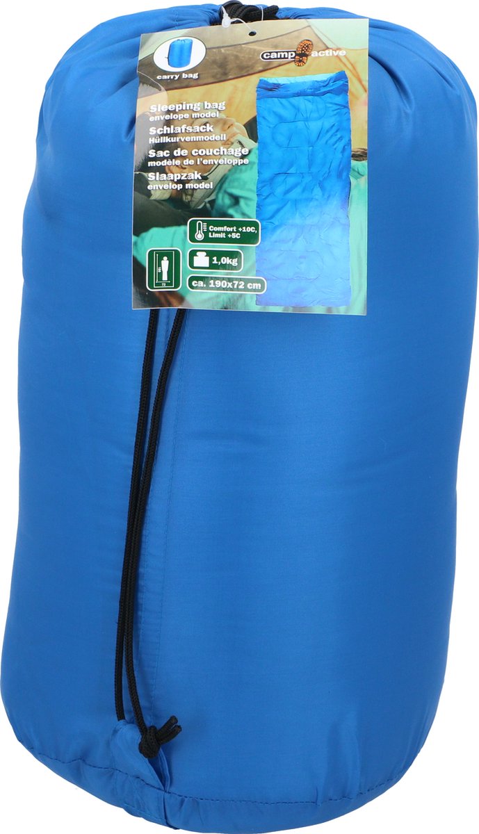 Camp Active Slaapzak Volwassenen - Zomerslaapzak voor 5°C tot 10°C - 190 x 72 cm - Blauw van Camp Active — afbeelding 5