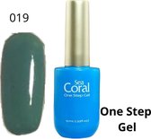 SeaCoral One Step No Wipe Gellak, Gel Nagellak, GelPolish, zónder kleeflaag,UV en LED, kleur 019