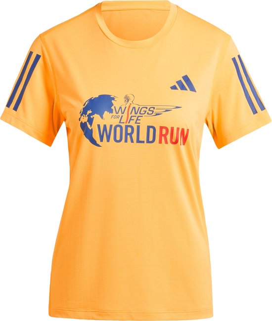 adidas Performance Wings for Life World Run Participant T-shirt - Dames - Oranje- S