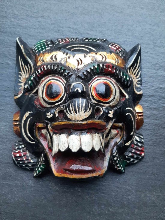 masque Barong/Indonésie/Bali/fait main/noir