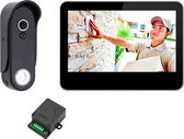 Doorsafe 4650 PRO - HD draadloze camera deurbel + touch scherm - deurbel op accu of stroom - 100% Privacy, gemak & eenvoud - 32Gb opslag op SD-kaart + draadloze unlock module