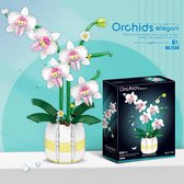 Homesell - TUNJILOOL Block Toys - compatible bricks - bloemen - Orchidee - bouwstenen - Wit