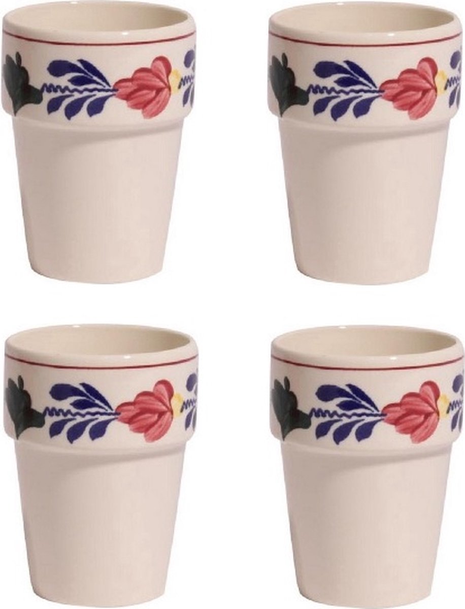 Boerenbont Melkbeker Sonja - set van 4 stuks
