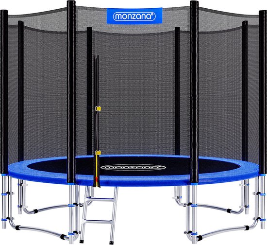 Monzana Trampoline - Complete Set Veiligheidsnet Ladder - Ø 427cm