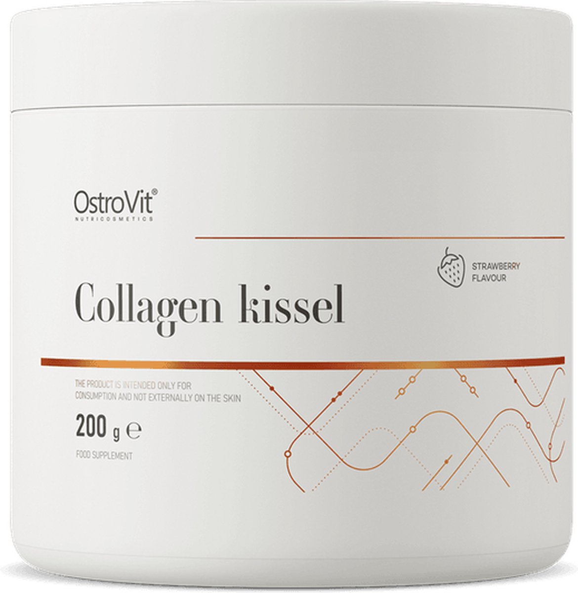Goedkoopste Collageen - OstroVit Collageen Kissel 200 g - Aardbei