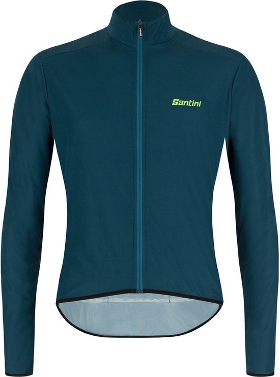 Santini Windstopper Jacket Heren Blauwgroen - Nebula Puro Pocketable Windbreaker Teal - XS