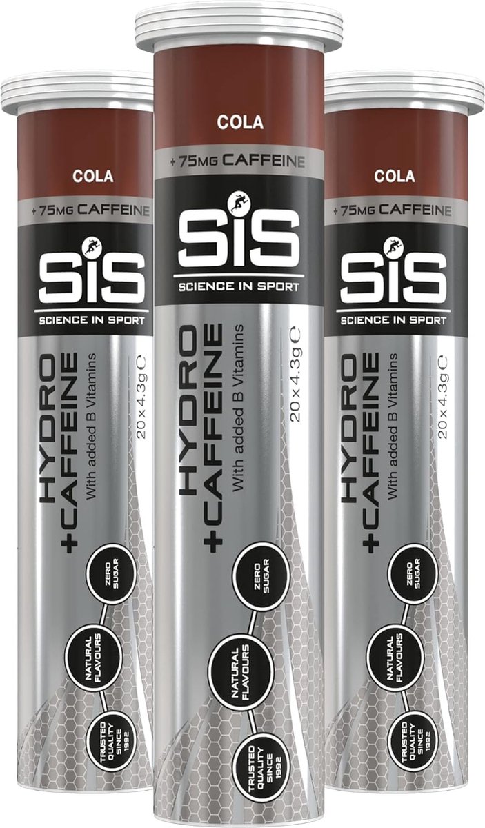 Science in Sport - SIS Go Hydro Bruistabletten - 300mg Elektrolyten - Cola + Caffeine Smaak - 3 x 20 Tabletten van Science in Sport — afbeelding 3