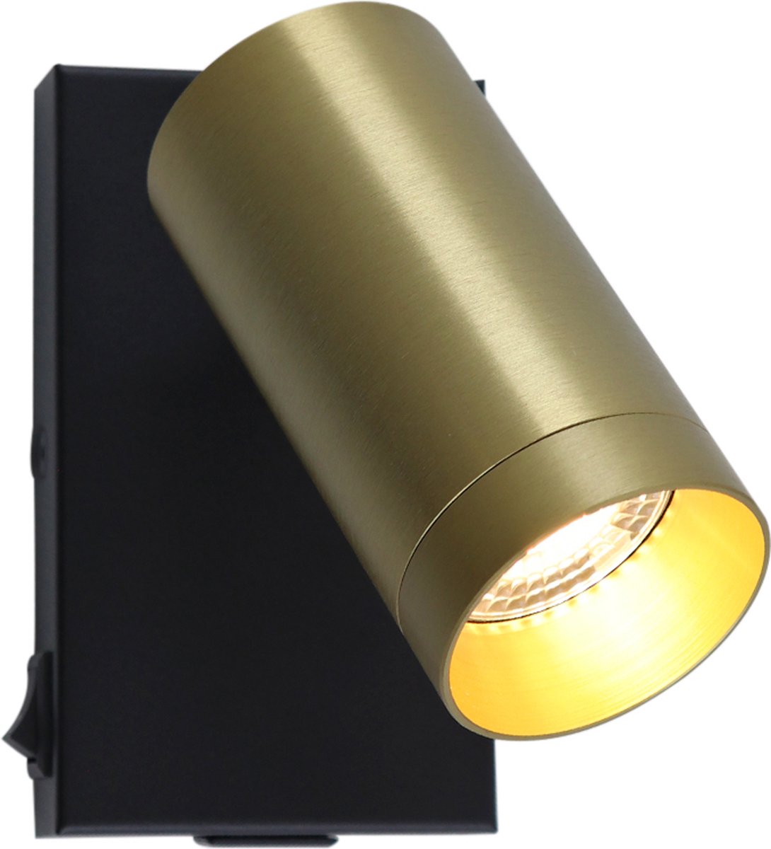 Olucia - NADI - Wandlamp - Messing / Zwart - Vorm: Rechthoek