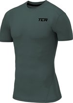 TCA Pro Performance Compression Base Layer Haut thermique à manches courtes pour hommes - Jaune, XXL