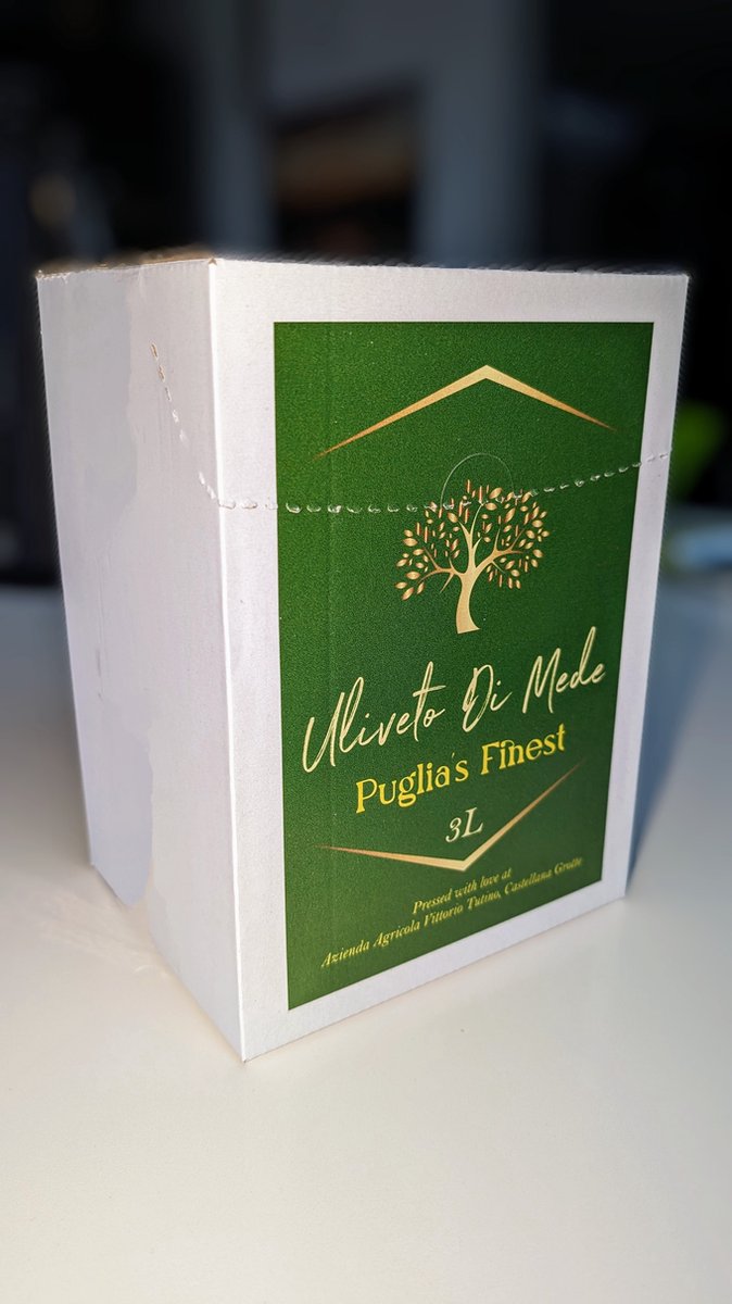 Extra Vierge Olijfolie uit Puglia – Ambachtelijke Italiaanse Olijfolie (3 liter blik)