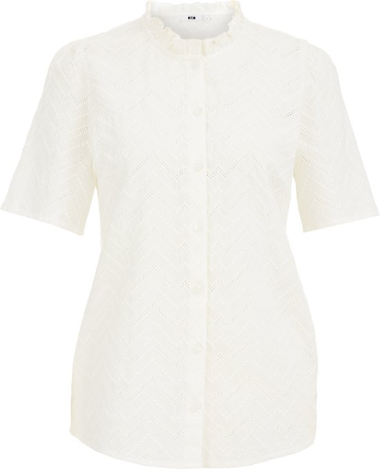 WE Fashion Dames blouse met broderie anglaise