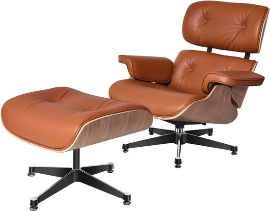 Crossover Retail® - Fauteuil - Memory Foam - Loungeset - Ergonomische Zithouding - Relaxstoel - RelaxFauteuil - 360° - Lounge stoel - Bruin