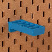Houder voor vijf scharen of klein gereedschap - Voor Ikea Skadis pegboard - Blauw