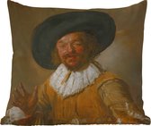 Buitenkussens - Tuin - De vrolijke drinker - Schilderij van Frans Hals - 45x45 cm