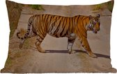 Buitenkussens - Tuin - Bengaalse tijger steekt over - 60x40 cm