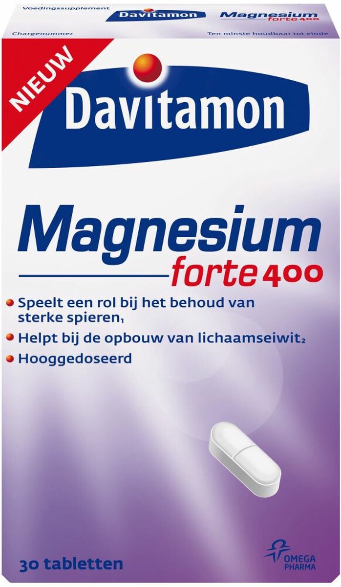 Davitamon - Magnesium Forte 400mg - 4 x 30 tabletten - Voordeelverpakking