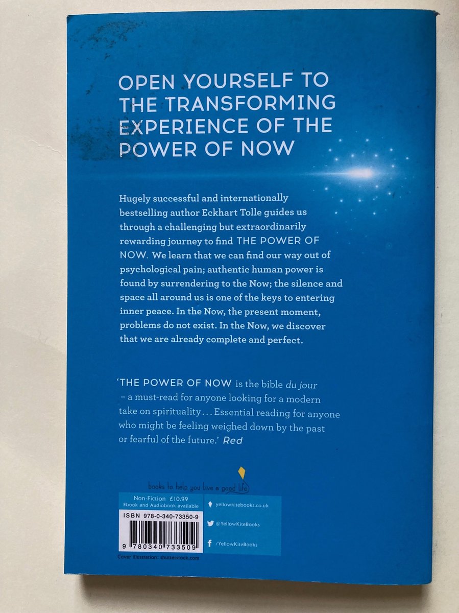 The Power of Now - back cover