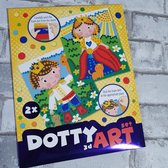 Dotty art 3d set prins en prinses, knutselen, DIY, mozaiek