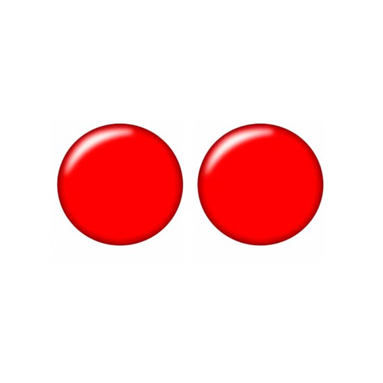 Clip oorbellen- Rood- 18 mm- geen gaatje- Charme Bijoux