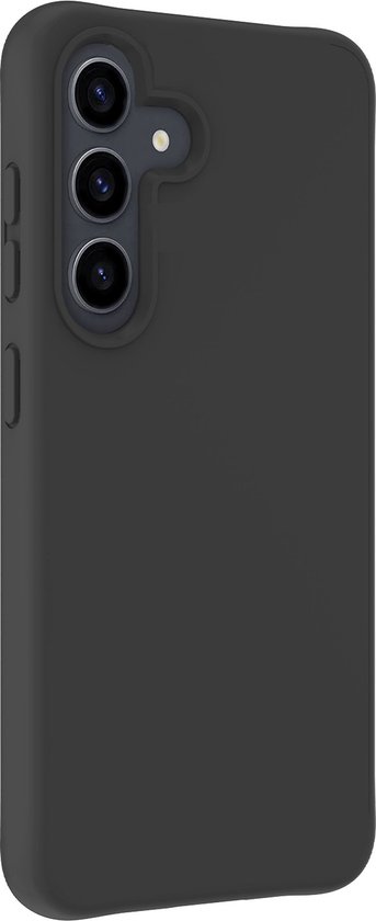 Coque adaptée pour Samsung S24 Coque en Siliconen avec film protecteur d'écran – Coque adaptée pour Samsung Galaxy S24 Coque en Siliconen – Zwart