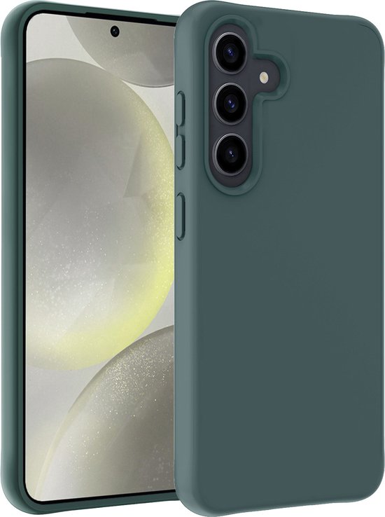 Coque adaptée pour Samsung Galaxy S24 Coque en Siliconen – Coque adaptée pour Samsung Galaxy S24 Coque en Siliconen – Vert foncé