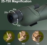 25-75X60 Telescoop Spotting Scope Krachtige Zoom Monoculaire Fmc Bak4 Waterdicht Voor Vogel Kijken Doel Shotting Met Statief