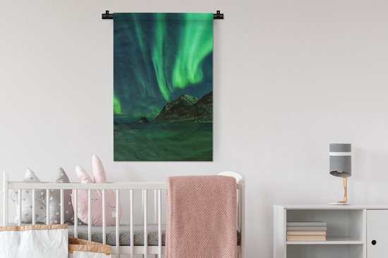 Tapisserie - Aurores boréales - Ciel étoilé - Norvège - 60x90 cm - Tapisserie