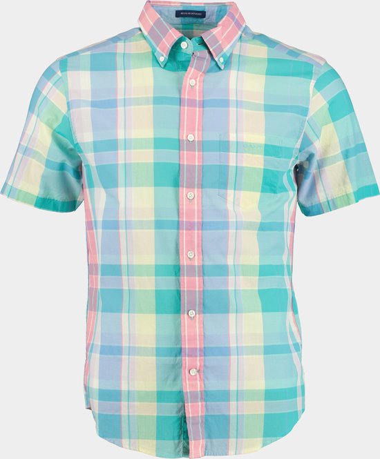 Gant Casual hemd korte mouw Multi Reg UT Colorful Madras SS Shir 3230104/606