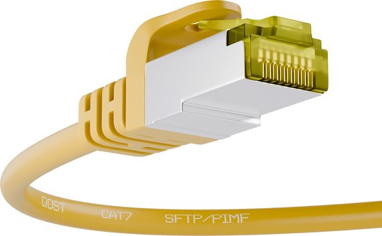 UBCPro - Câble Patch SFTP/PIMF CAT7 Jaune 1M Avec Connecteurs RJ45