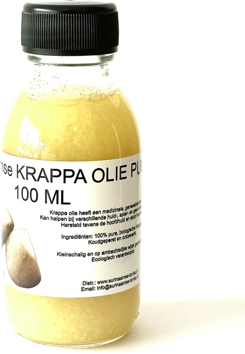 Krappa Olie Suriname – 100 ml – Crème – Koudgeperst & Onbewerkt