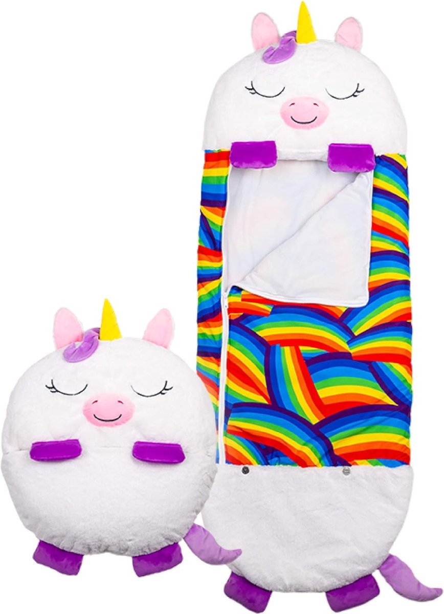 RyC Toys witte unicorn kinderen slaapzak -170 cms |slaapzak junior| Children Sleeping Bag | kinderen slaapzak | Super Soft 2 in 1 Fun Pillow &Sleepy for Boys | witte unicorn slaapzak | zachte slaapzak | knuffel slaapzak | 2 in 1 slaapzak | kinderen