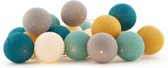 Cotton Ball Lights - Indoor lichtslinger - Pacific - 20 lampjes