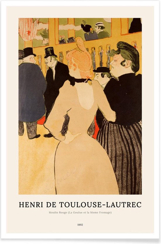 JUNIQE - Poster Henri de Toulouse-Lautrec - Moulin Rouge (La Goulue et