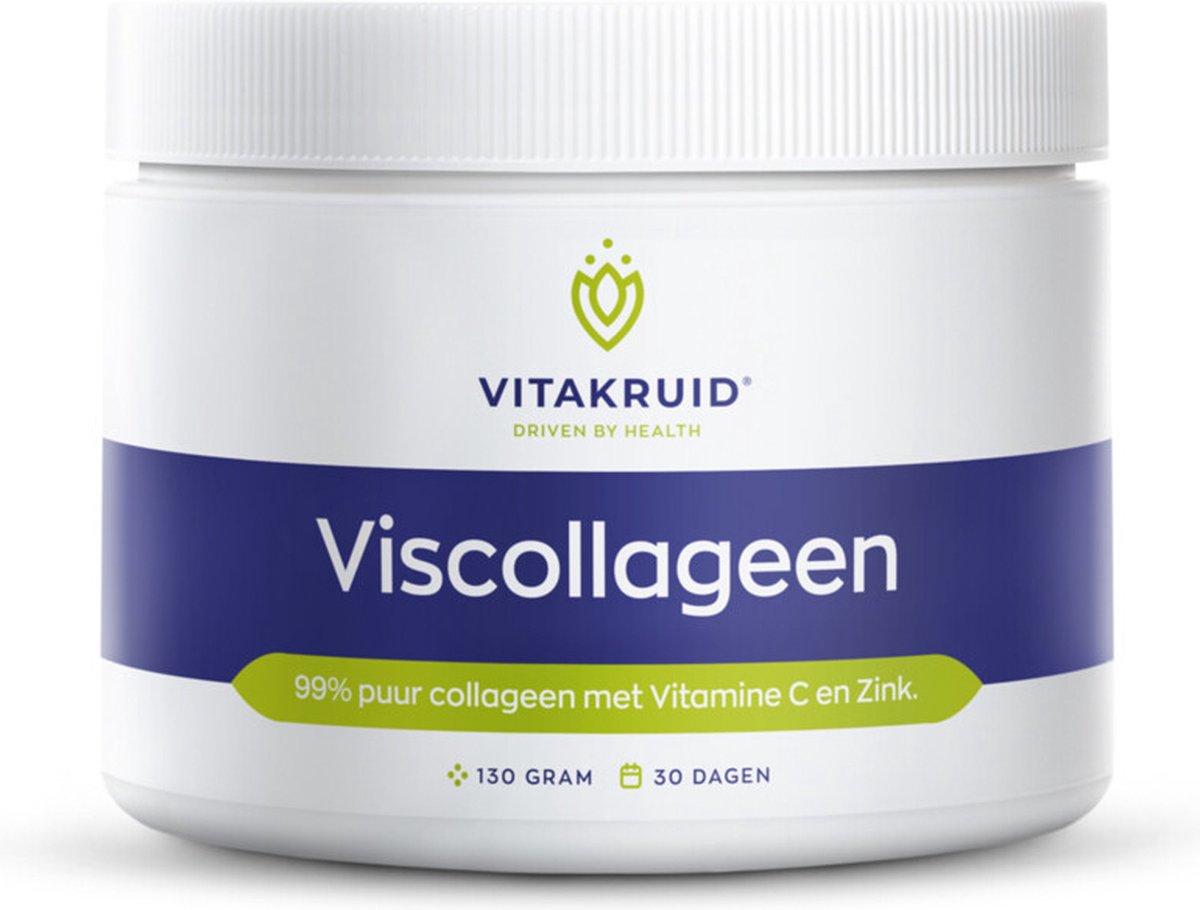 Vitakruid Pure Viscollageen Poeder Met C en Zink 130 gr