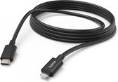 Hama Câble de charge/données, USB-C - Lightning, 3 m, noir